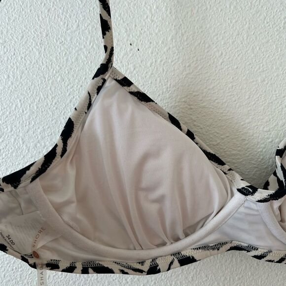 Shade Shore  Women's Bralette Bikini Top  Zebra Print 34 DD - Picture 6 of 7